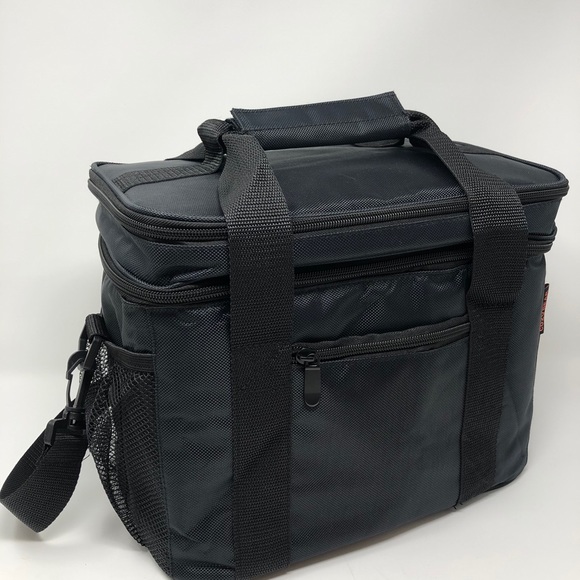 Black Insulated Lunch Cooler Bag - Picture 6 of 7